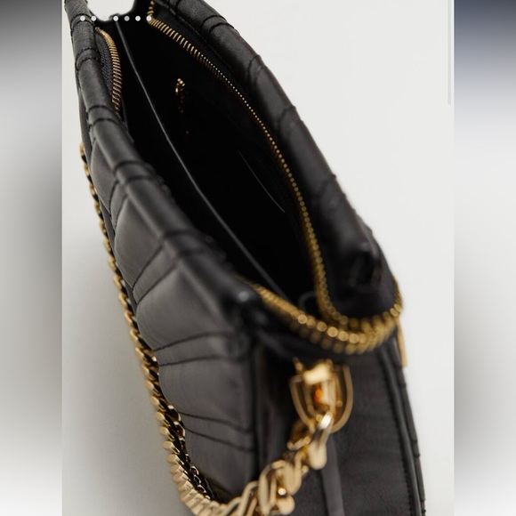 Faux leather cross body bag with chain detail from Mango - Picture 5 of 5